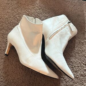 Elegant White Ankle Boots